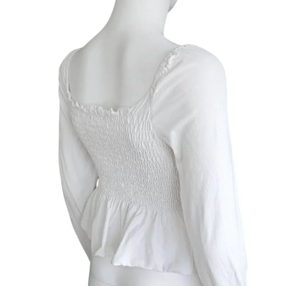 coquette milkmaid blouse
